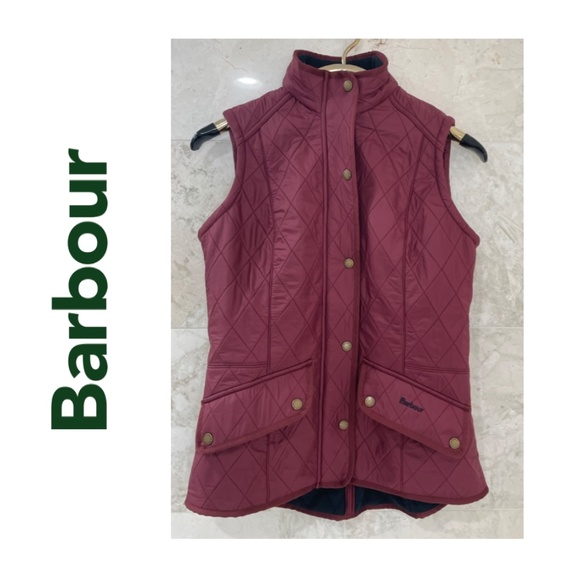 Barbour Jackets & Blazers - BARBOUR {8} Vest Cavalry Gilet Merlot/Plum